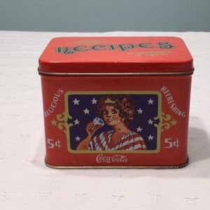 Coca Cola Recipes Tin w/ Blank Recipe Cards​